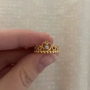 Pandora Princess Tiara Crown Ring In Rose Gold